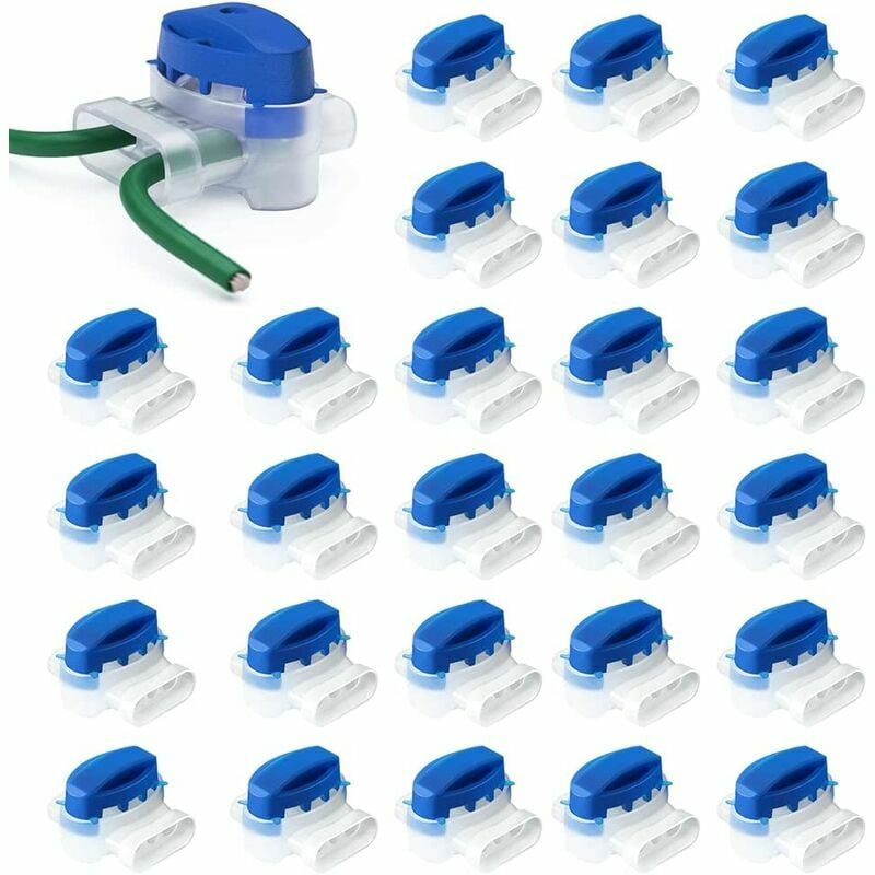 26pcs Resin Filled Cable Connectors, Robot Lawn Mower Cable Connectors, Waterproof Lawn Mower Wire Connector for Garden & Outdoor and Robot Lawn