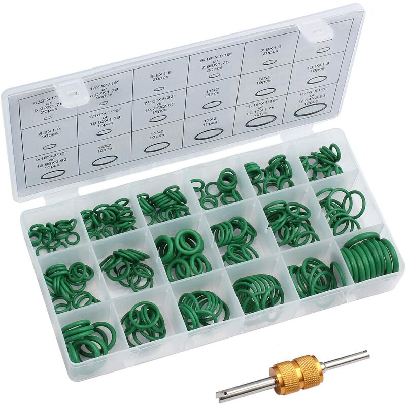 270PCS O-Rings Kit 18 Size Air Conditioning Hydraulic Replacement Seals Good Sealing On Sprinkler Fittings For Door, Window, Appliances, Bearing, Pump
