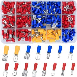 280 Pieces Electrical Crimp Terminals, Male and Female Electrical Connectors, for Car, Flat Terminals, Spade Terminals, Ring Terminals