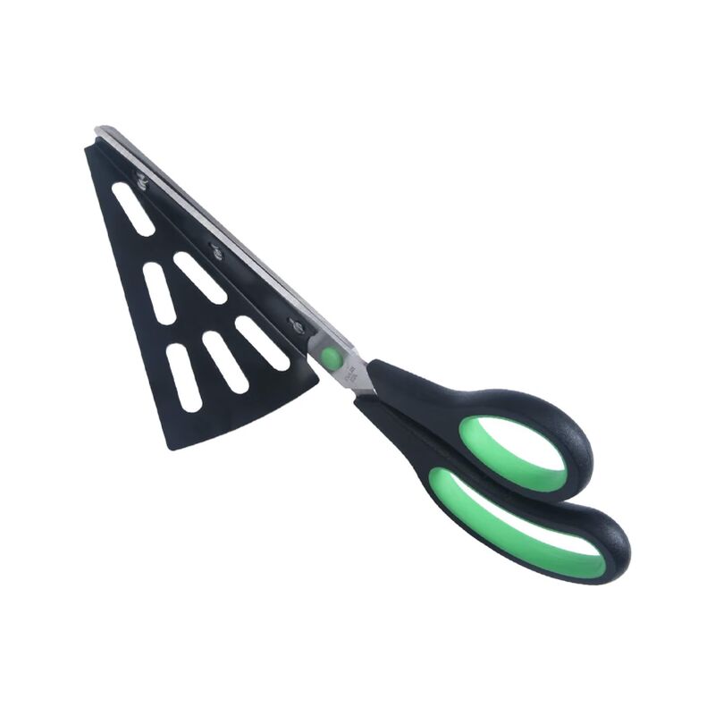 28cm Stainless Steel Pizza Scissors, Kitchen Scissor Shears with Detachable Pizza Shovel, (Multi-Function Not Only for Pizza) Kitchen Gadget, Green