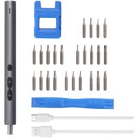 28in1 200r/min 0.35N.m Torque Cordless Type-C Rechargeable Multi-use Electric Screwdriver Screw Drill Bit Set Mini Power Tool