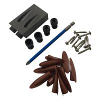 28pcs Oblique Hole Locator Jig Positioner Pocket Hole Jig Wood Drilling Locator Kit Woodworking Guide