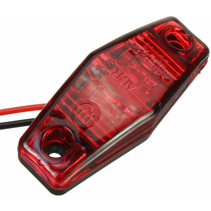 2LED 12/24V Side Marker Indicator Light Clearance Lamp Truck Trailer Lorry Van Red