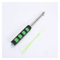 2M Telescopic Flag Pole - Stainless Steel Flag Pole Foldable Poles Flag Banner Sign for Tour Camping Travel Portable (Green)