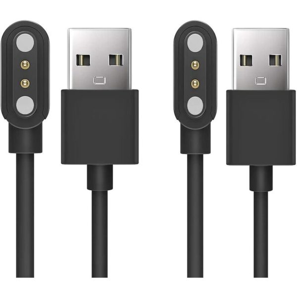 2PC, smart watch charging cable 2Pin 2-core data cable, magnetic charging cable, universal magnetic charging cable, magnetic distance: 8mm, probe