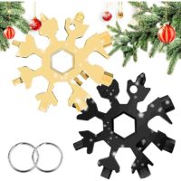 2PCS 18 in 1 Snowflake Multi Tool Snowflake Screwdriver Portable Almighty Stainless Steel Tool Multifunction Snowflake Tool.
