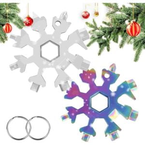 2PCS 18 in 1 Snowflake Multi Tool Snowflake Screwdriver Portable Almighty Stainless Steel Tool Multifunction Snowflake Tool.