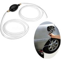 2PCS Car Manual Siphon Hose Motorcycle Manual Siphon Hose Water Pump Aquarium Water Changer Oil Suction