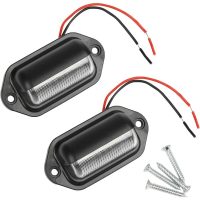 2PCS Car Number Plate Lights 6 SMD LED License Plate Lamp Step Courtesy Lights for 12V/24V Truck SUV Trailer Lorry