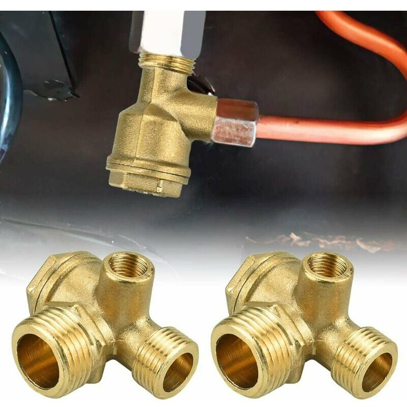 2PCS Copper Compressor Check Valve 10mm 16mm 20mm Anti-Rust Compressor Check Valve Anti-Wear Compressor Check Valve for Connecting Pipe Fittings