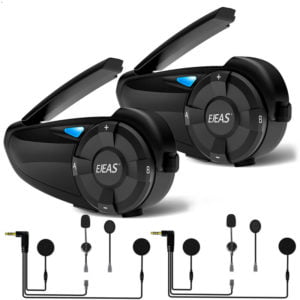 2PCS Motorcycle Helmet Intercoms 800m bt Wireless Headset 7-People Switch Intercoms Built-in fm Radio Waterproof Support app Control - Ejeas