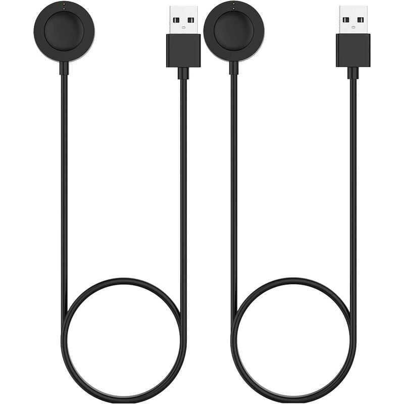 2PC,Smartwatch Rapid Charger Magnetic Compatible with Fo-ssil Gen 6/5/4(Black,1M)