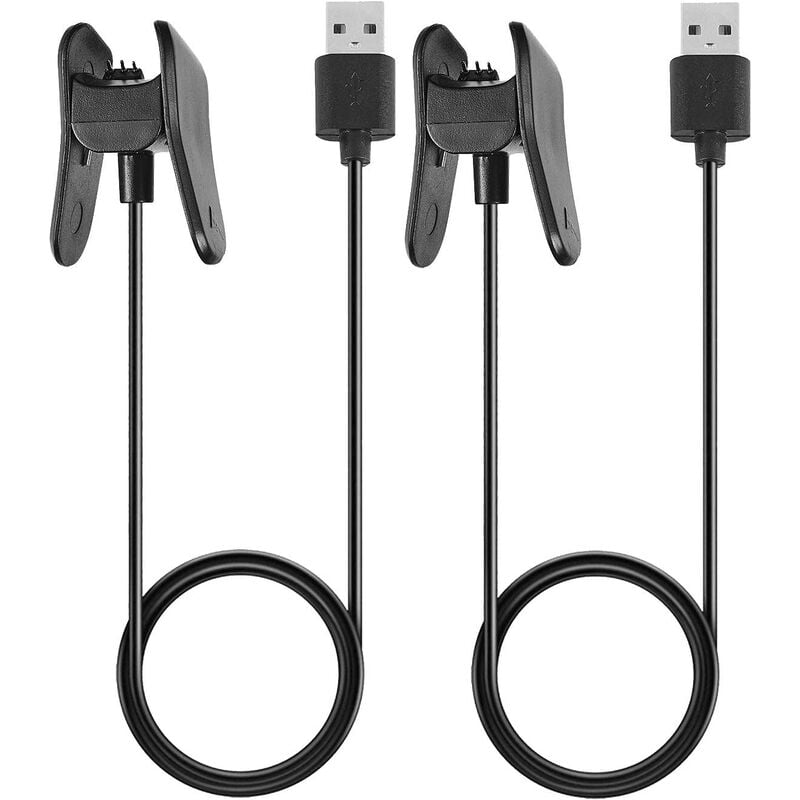 2Pack, Charger Replacement usb Data Sync Charging Cable Wire Compatible with G-min V-vo-smart 4 Smart Watch(Black)