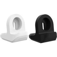 2Pack,Charging Stand Non-Slip Base Holder Compatible with G-laxy Watch4/Ac-tive2(Black+White)