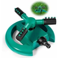 2Pcs Automatic Lawn Garden Sprinkler 3 Arm Lawn Sprinkler 360° Rotating Large Area Irrigation for Lawn,Garden