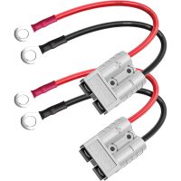 2Pcs Battery Connector 50A Plug with o Ring 30cm Cable 600V for Trailer Hitch Winch Battery Connector Quick Connector Plug for Car Motorhome Boat