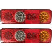 2Pcs Car Tail Light 12V 36 LED Tail Lights 6 Functions Caravan Trailer Tail Light