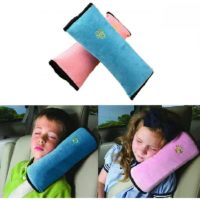 2Pcs Child Seat Kid Belt Vehicles Shoulder Harness Auto Car Seat Belt Cushion Removable Washable and Convenient (Blue & Pink)