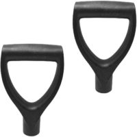 2Pcs D-Shaped Plastic Snow Shovel Handle Replacement Shovels Handle Snow Removal Forks Snow Plow Shovel Raking Digging Tools