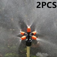 2Pcs Garden Sprinklers Automatic Watering Grass Lawn 360 Degree Circle Rotating Water Sprinkler 5 Nozzles Garden Pipe Hose