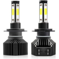 2Pcs IP68 Waterproof Car led Headlight Bulbs led Driving Lamp All-in-one Conversion Kit 9006HB4 50W, Lamp holder-H7 - Lamp holder-H7