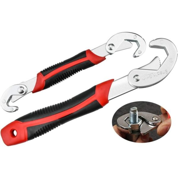 2Pcs Multi-function Wrench, Tool Set, Adjustable Wrench, Adjustable Universal Wrench Auto Release Set, Adjustable Pipe Wrench 22-32Mm, 15-32Mm,