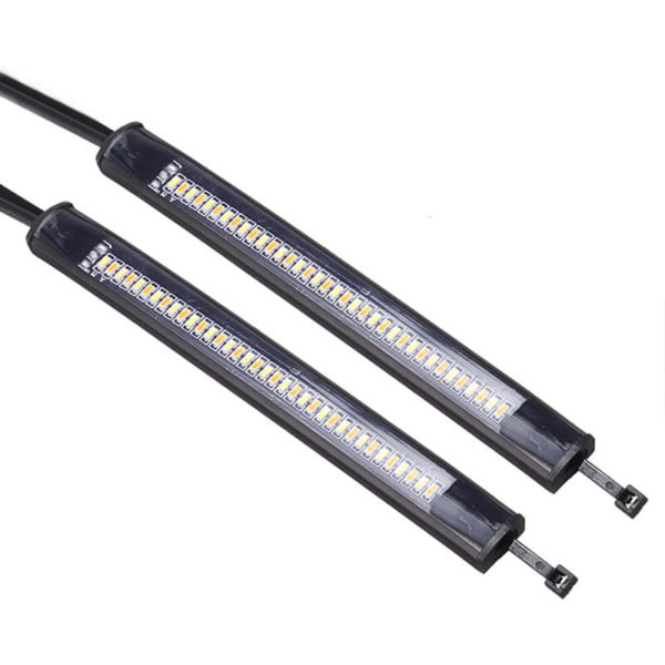 2Pcs Universal 36 led Light Strip, Motorcycle Turn Signal Lights, Tail Trailer Brake Stop Light Flexible led License Plate Lights