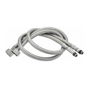2X 60cm Flexible Braided Water Hose for Faucets Taps 1/2¡± BSP Fitting Tools