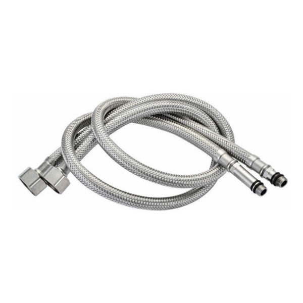 2X 60cm Flexible Braided Water Hose for Faucets Taps 1/2¡± BSP Fitting Tools