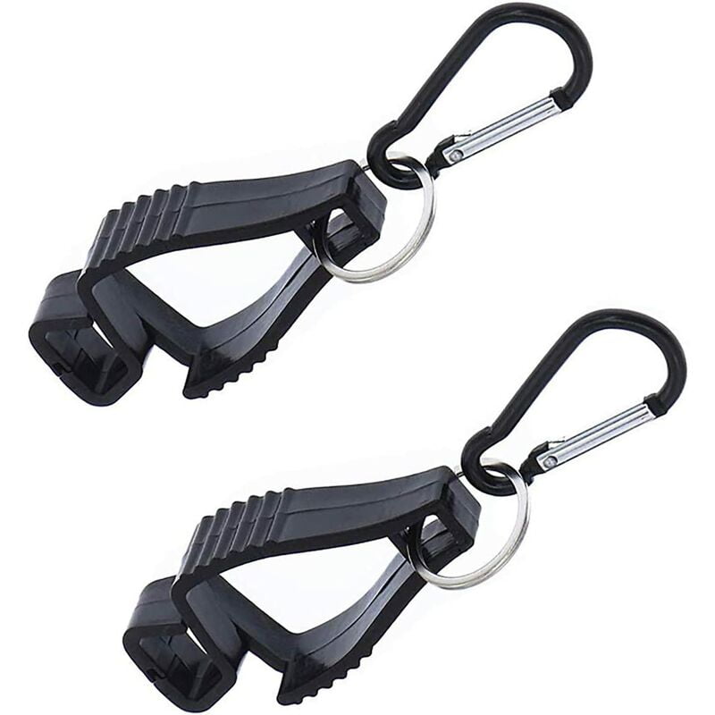 2X clip Glove Holder, Glove Tarp Holder, Clip with Carabiner Firefighter, Glove Clip Holder Safety Equipment Attach Gloves Glasses Helmets Hanger