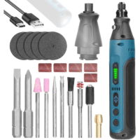 2in1 Grinding Pen Driver Set Cordless Type-C Rechargeable Multi-use Electric Mini Power Tool Multifunction 2Pcs Driver Bits