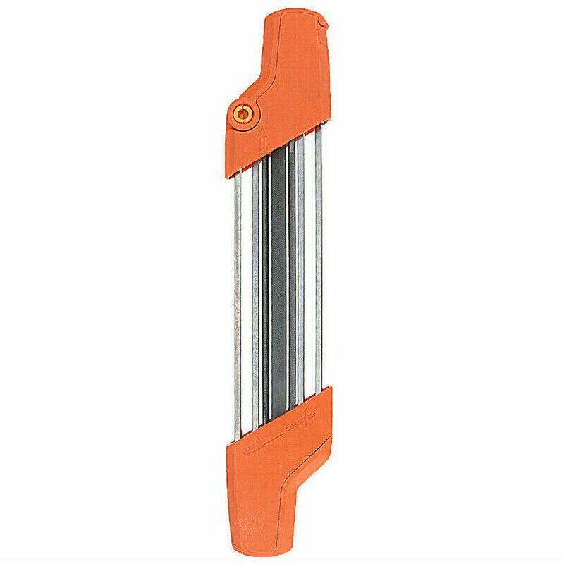 2in1 Knife Sharpener Chains Sharpener Chains Manual Grinding Tool Sharpener Quick Sharpener Sharpen Grind Fits - Orange 5.2mm