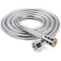 2m Shower Hose, Universal Expandable Shower Hose Shower Head Stainless Steel Hose Anti-Explosion, Anti-Twist and Anti-Corrosion, Double Loop