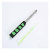 2m Telescopic Flag Pole - Stainless Steel Flagpole Foldable Poles Flag Banner Sign for Tour Camping Travel Portable (Green)