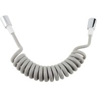 2m Telescopic Shower Hose abs Replacement Spring Shower Hose for Bathroom Toilet Hand Shower Bidet Sprayer(Gray)