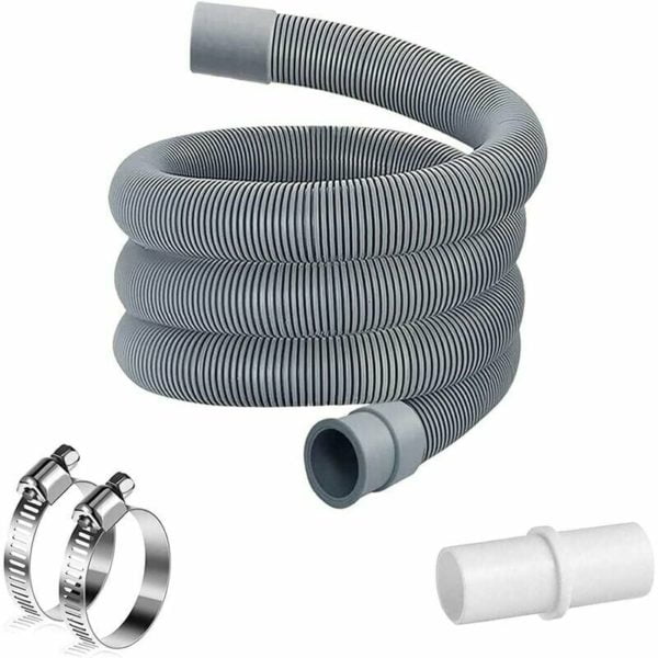 2m Washing Machine Water Hose Extension Dishwasher Hose Extension Washing Machine Hose Extension Universal Drain Hose Extension Kit for Washing