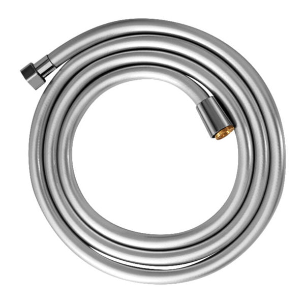 2m extra long smooth chrome shower hose