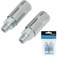 2pc Air Line Fittings Hose Compressor Coupler Connector 1/4' bsp Male - Bluespot