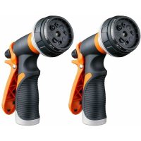 2pc High Pressure Garden Hose Nozzle Sprinkler Spray Water Sprinkler with 8 Patterns