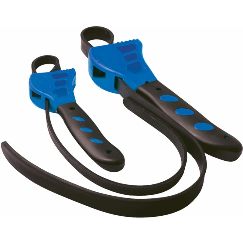 2pc Rubber Strap Wrench Set 500mm & 600mm - Silverline