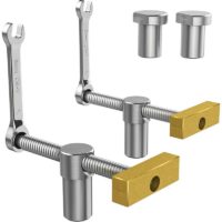 2pccs Bureau pincers for wood work with cookie, auxiliary tool for stainless steel designed & stea brass fixing for carpentry work, silver
