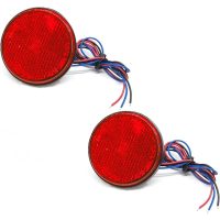 2pccs Moto led Reflector, Universal led Trailer Lights 24v Fire Force for led template fire trailer for waterproof led led lamp reflector (red)