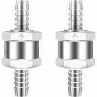 2pcs 8mm Aluminum Alloy Fuel Check Valve One Way Check Valve For Gasoline Diesel Carburetor Low Pressure Fuel Systems