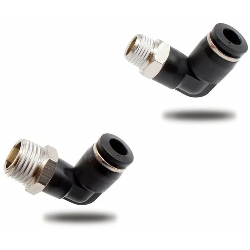 2pcs Air Quick Connector Pneumatic Fittings Connector Quick Fittings Dia. 8mm for industry Automatic(White,PT1/4)