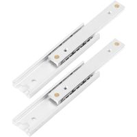 2pcs Aluminum Alloy Heavy Duty Ball Bearing Drawer Slides Durable Telescopic Rail Smooth Slide for Cabinet Drawer(100mm)