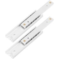 2pcs Aluminum Alloy Heavy Duty Ball Bearing Drawer Slides Durable Telescopic Rail Smooth Slide for Cabinet Drawer(100mm)