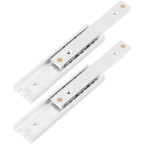 2pcs Aluminum Alloy Heavy Duty Ball Bearing Drawer Slides Durable Telescopic Rail Smooth Slide for Cabinet Drawer(140mm)