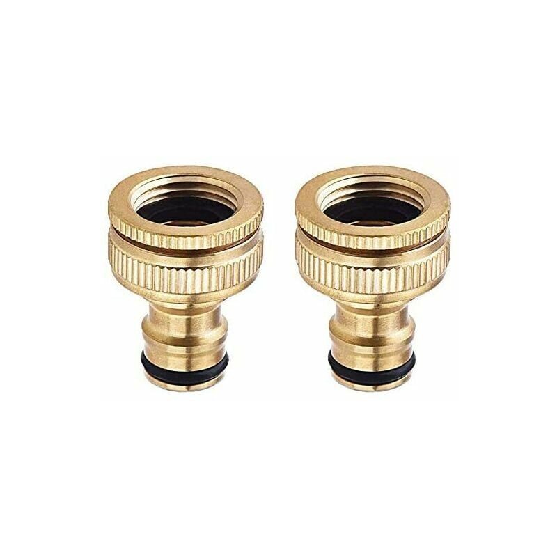 2pcs Brass Garden Faucet Fittings, 3/4 Inch Garden Hose Fittings Water Fittings for Garden Hose Faucets