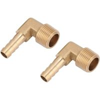 2pcs Brass Male Thread 90° Elbow Hose Connector