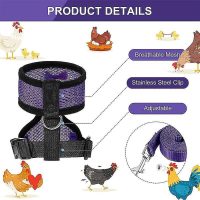 2pcs Chicken Harness And Leash, Modified Adjustable Breathable Harness Specially Designed For Chicken Duck Goose Training And Walking, Comfortable